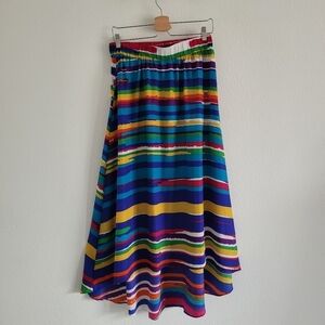 Eci multicolored high low hem dress